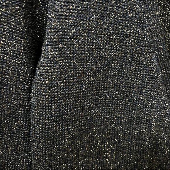 Ann Taylor holiday navy blue metallic threaded cardigan sweater women’s Small - Picture 9 of 11